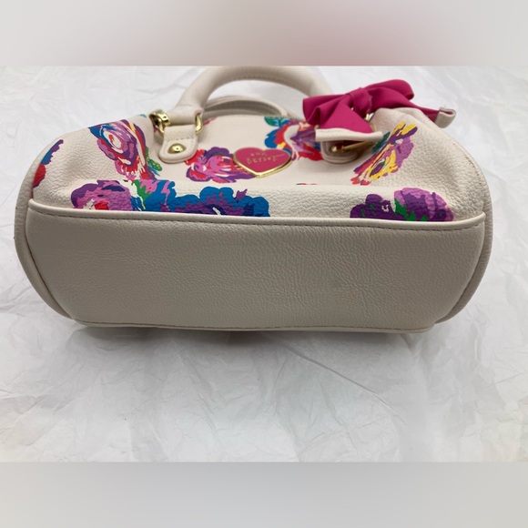 Betsey Johnson Cream Satchel with Floral Design - Picture 2 of 7